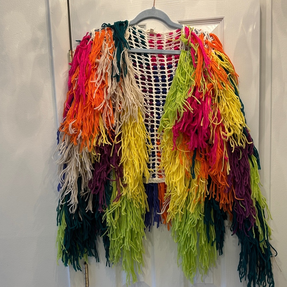 Multicolor Fringe Women's Sweater